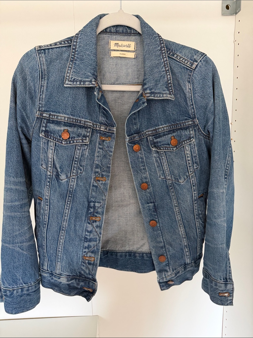 Madewell Medium Blue Washed Denim Jacket